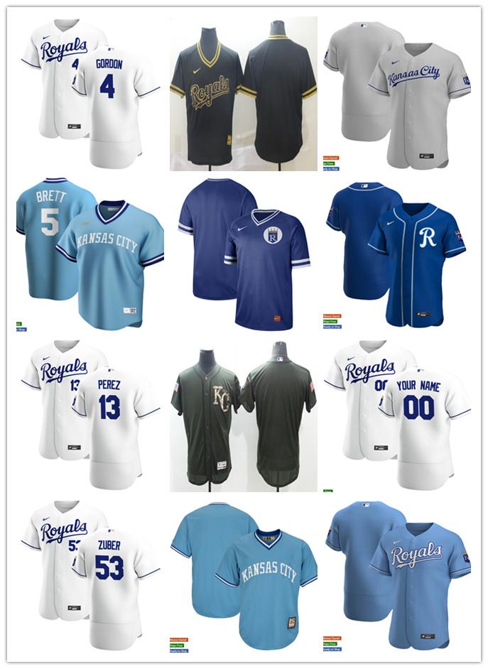 Men Women Youth Kansas City Royals 53 Tyler Zuber 5 George Brett 4 Alex Gordon 13 Salvador Perez Custom Baseball Jersey, Blue;black
Men Women Youth Kansas City Royals 53 Tyler Zuber 5 George Brett 4 Alex Gordon 13 Salvador Perez Custom Baseball Jersey, Blue;black