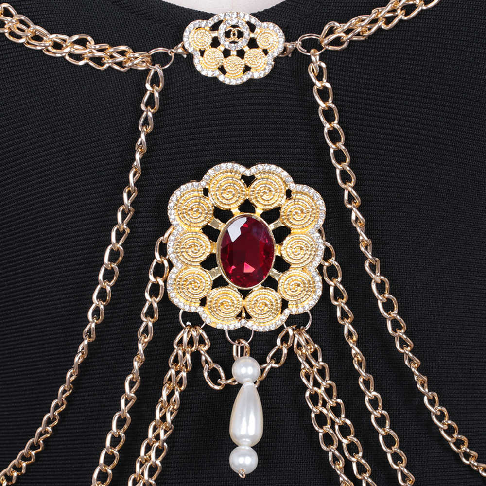 Ocstrade Runway Fashion Maxi Long Bandage Dress Arrivasl Black Sexy Celebrity Bodycon Evening Party 210527