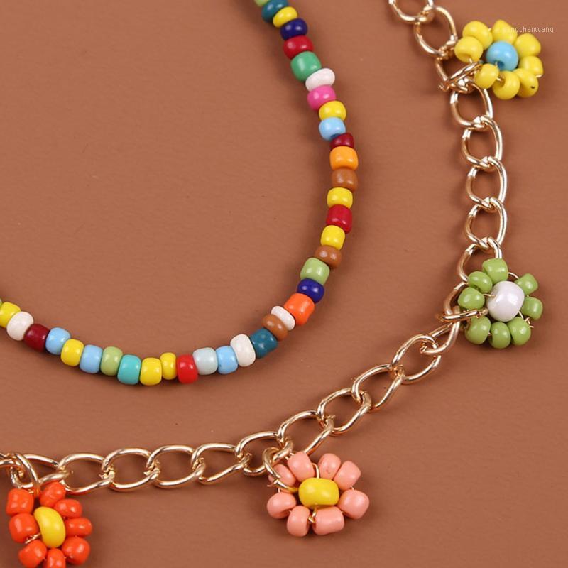 Chains Korean Fashion Colorful Little Beads Flower Beaded Necklace For Women Bohemian Clavicle Chain Choker Jewelry
Chains Korean Fashion Colorful Little Beads Flower Beaded Necklace For Women Bohemian Clavicle Chain Choker Jewelry
