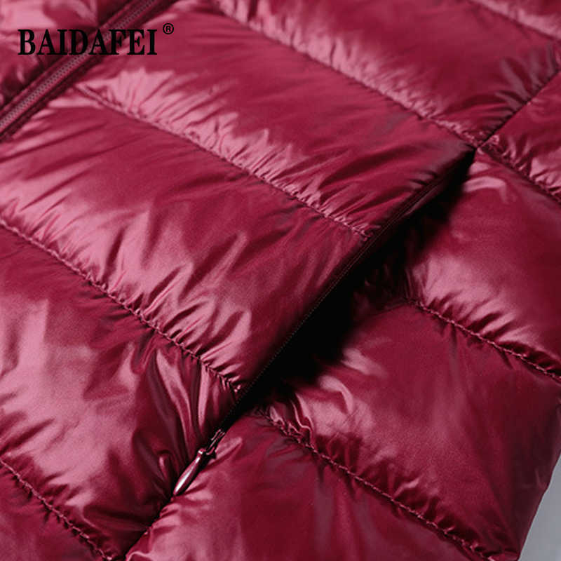 Women's Lightweight Water-Resistant Packable Puffer Coat Hood Removable Women Female Portable Fluffy Long Jackets 210819