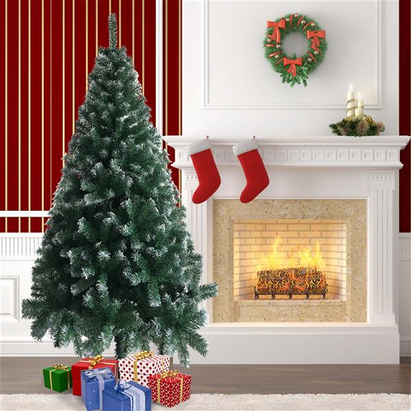 USA Stock 6FT Christmas Tree Iron Leg PVC 650 Branches Christmas Tree
