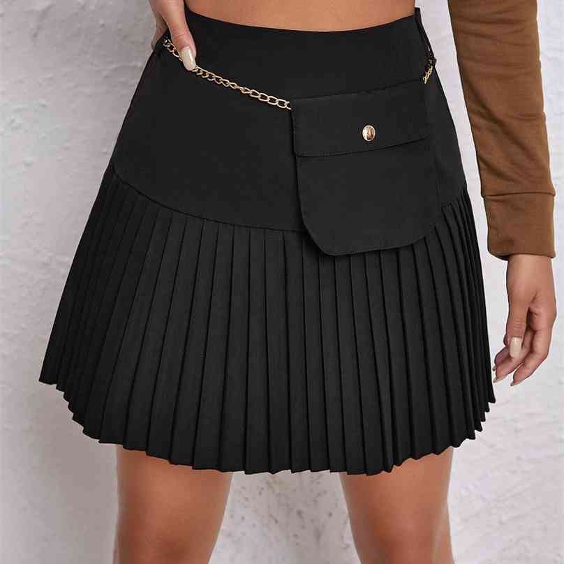 Mini Skirt Women High Waist Stitching Black Pleated s Cute Sexy Girls Dance With Belt Bag 210629
Mini Skirt Women High Waist Stitching Black Pleated s Cute Sexy Girls Dance With Belt Bag 210629