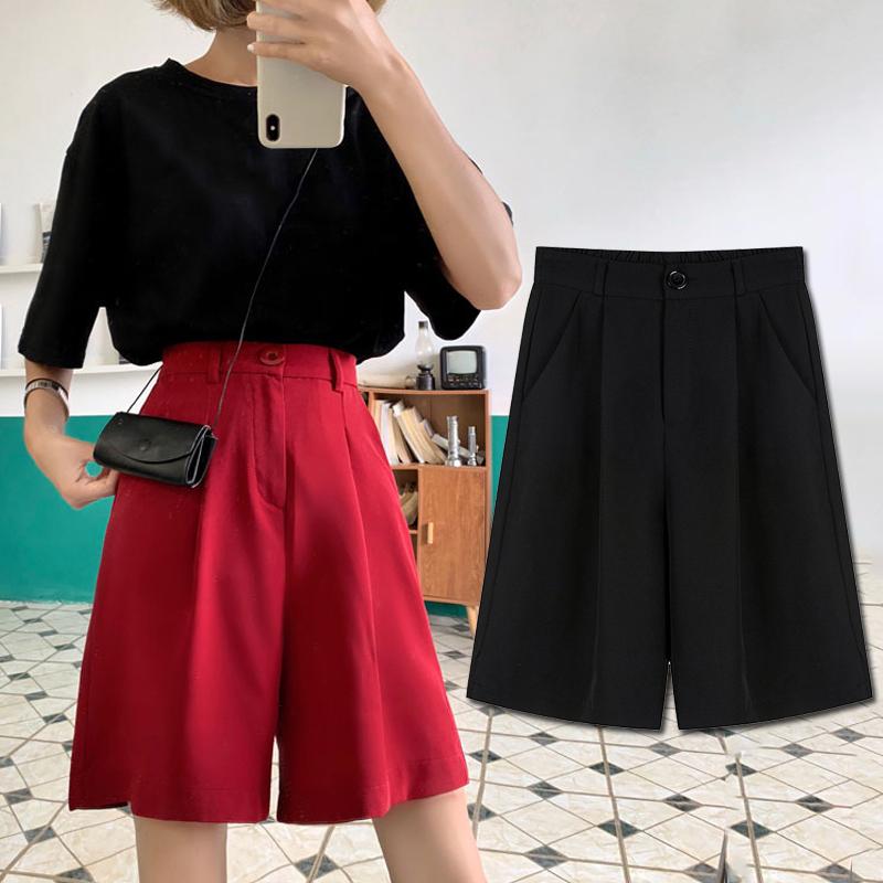 Women's Shorts 2021 Summer Elegant High Waist Women Ladies Casual Solid Wide Leg Loose Cotton Short Pants Korean Sweet Girls Plus Size, Black
Women's Shorts 2021 Summer Elegant High Waist Women Ladies Casual Solid Wide Leg Loose Cotton Short Pants Korean Sweet Girls Plus Size, Black