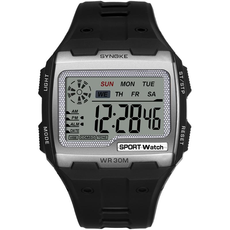 Wristwatches Casual White Men's Digital Watch Square Disc Alarm Clock Chronograph Multi-function Electronic Sports Watches Reloj Hombre, Blue
Wristwatches Casual White Men's Digital Watch Square Disc Alarm Clock Chronograph Multi-function Electronic Sports Watches Reloj Hombre, Blue