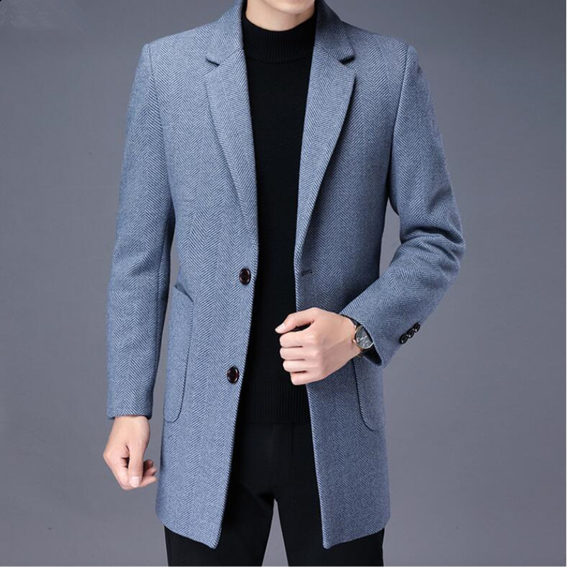 2021 Men Winter Stripe Slim Wool Jackets Men's New Casual Brand Solid Color Wool cashmere Trench Coat Male Trench Coat Overcoat, Black
2021 Men Winter Stripe Slim Wool Jackets Men's New Casual Brand Solid Color Wool cashmere Trench Coat Male Trench Coat Overcoat, Black