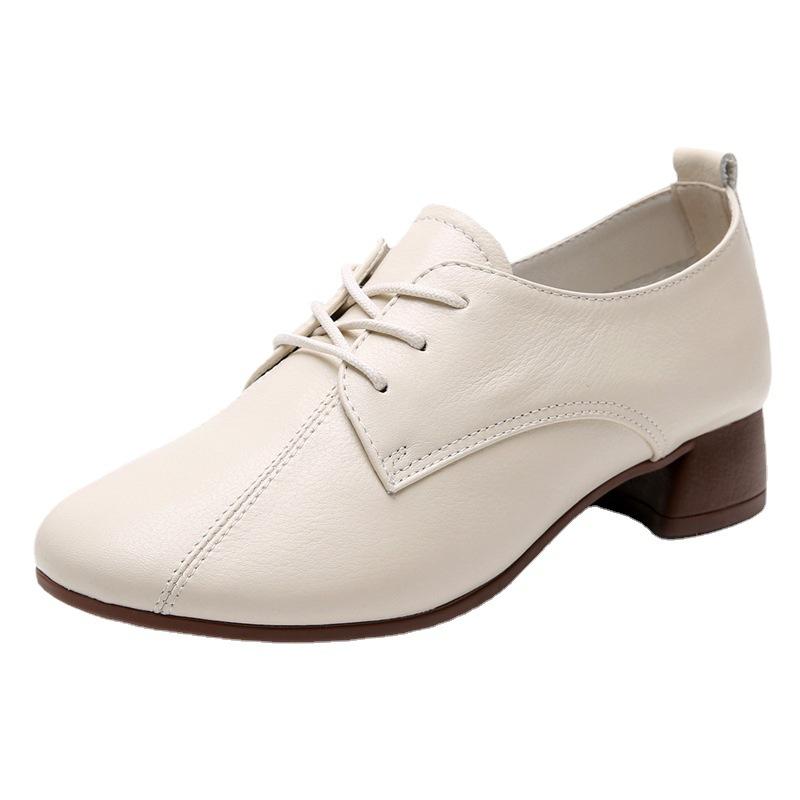 Dress Shoes Plus Size 43 British Style Lace Up Genuine Leather Women Lady Casual Thick Heel Preppy Office Square Toe Loafers, Beige
Dress Shoes Plus Size 43 British Style Lace Up Genuine Leather Women Lady Casual Thick Heel Preppy Office Square Toe Loafers, Beige