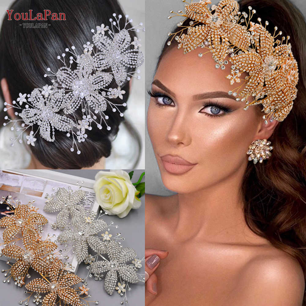 TOPQUEEN HP366 Bridal Hair Accessories Sets Cristal Wedding Headband Headpieces Tiaras and Crowns 210707