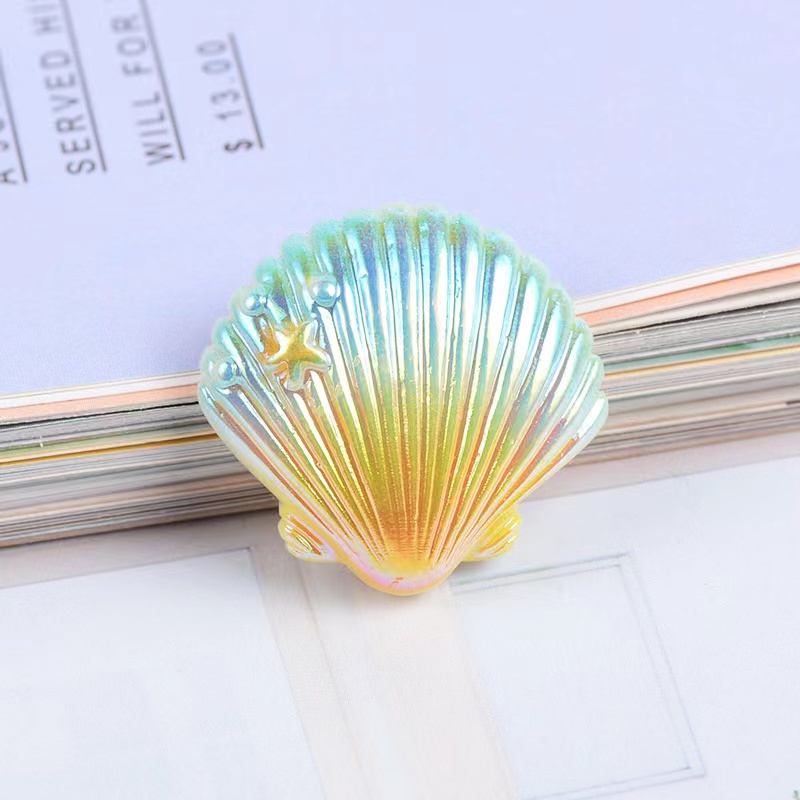 20pcs Mini Lovely Colored Shells Flat Back Resin Components Art Supply Decoration Charm Craft Hair Bow Accessories