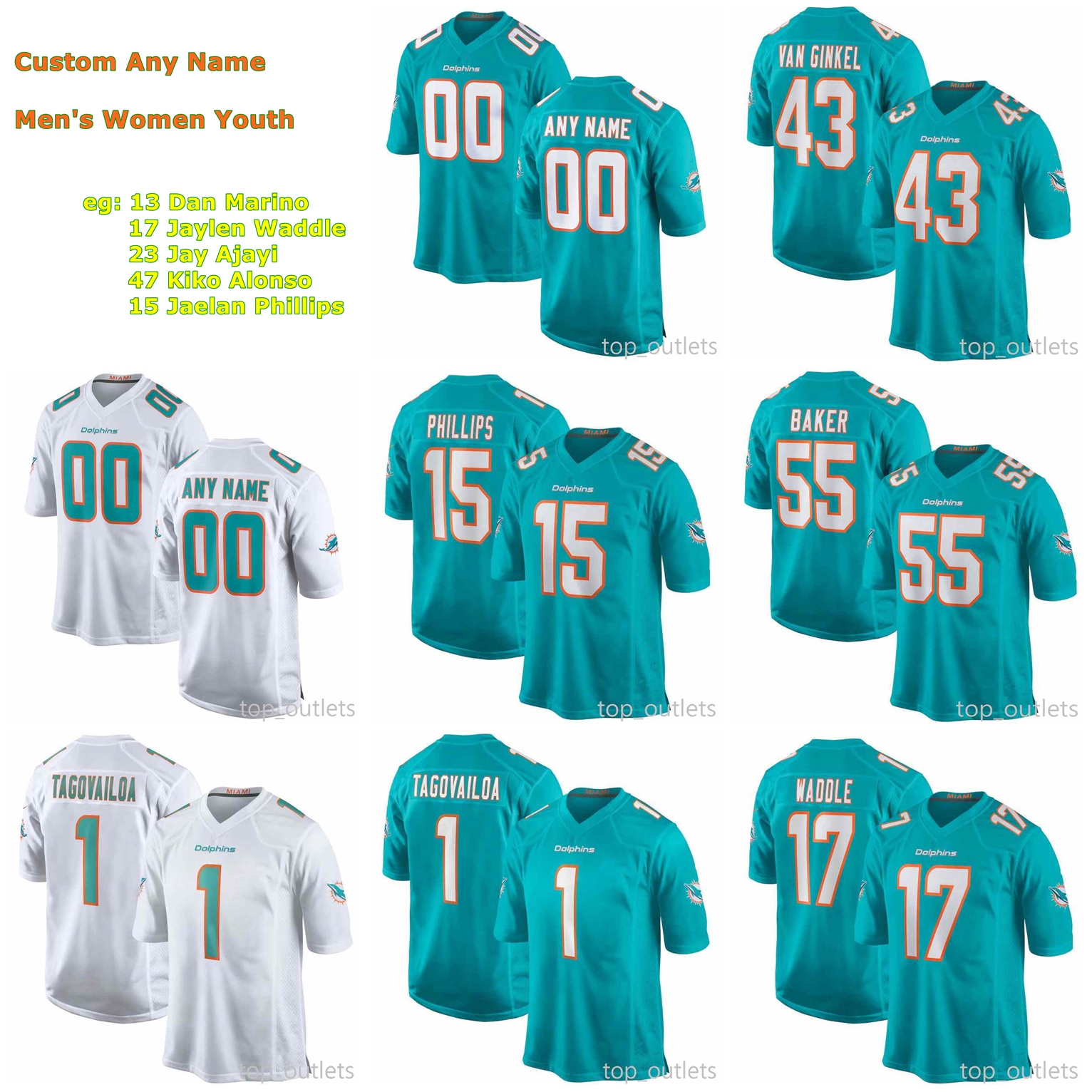 2021 Dolphins American Football Jerseys Jaylen Waddle Jersey Tua Tagovailoa Dan Marino Bob Griese Austin Jackson Xavien Howard Custom Stitched, As photo
2021 Dolphins American Football Jerseys Jaylen Waddle Jersey Tua Tagovailoa Dan Marino Bob Griese Austin Jackson Xavien Howard Custom Stitched, As photo