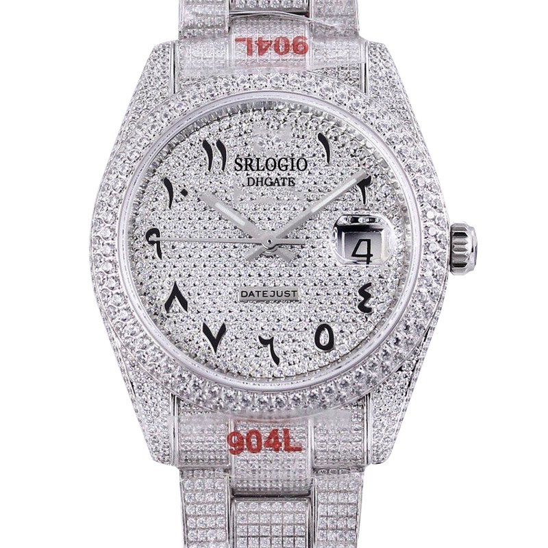 Fashion Full Diamond Mens Watches 41mm Automatic Mechanical Watch Diamonds Sapphire Mirror Stainless Steel Strap Waterproof Design Arabic Numerals Montre De Luxe
Fashion Full Diamond Mens Watches 41mm Automatic Mechanical Watch Diamonds Sapphire Mirror Stainless Steel Strap Waterproof Design Arabic Numerals Montre De Luxe