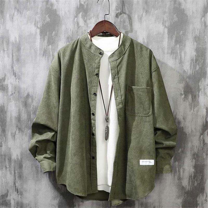 Men's Casual Shirts Corduroy Shirt Men Clothing Street Style Stand-up Collar Plus Size Vintage Top Solid Autumn Winter Outwear Chemise Homme, White;black
Men's Casual Shirts Corduroy Shirt Men Clothing Street Style Stand-up Collar Plus Size Vintage Top Solid Autumn Winter Outwear Chemise Homme, White;black