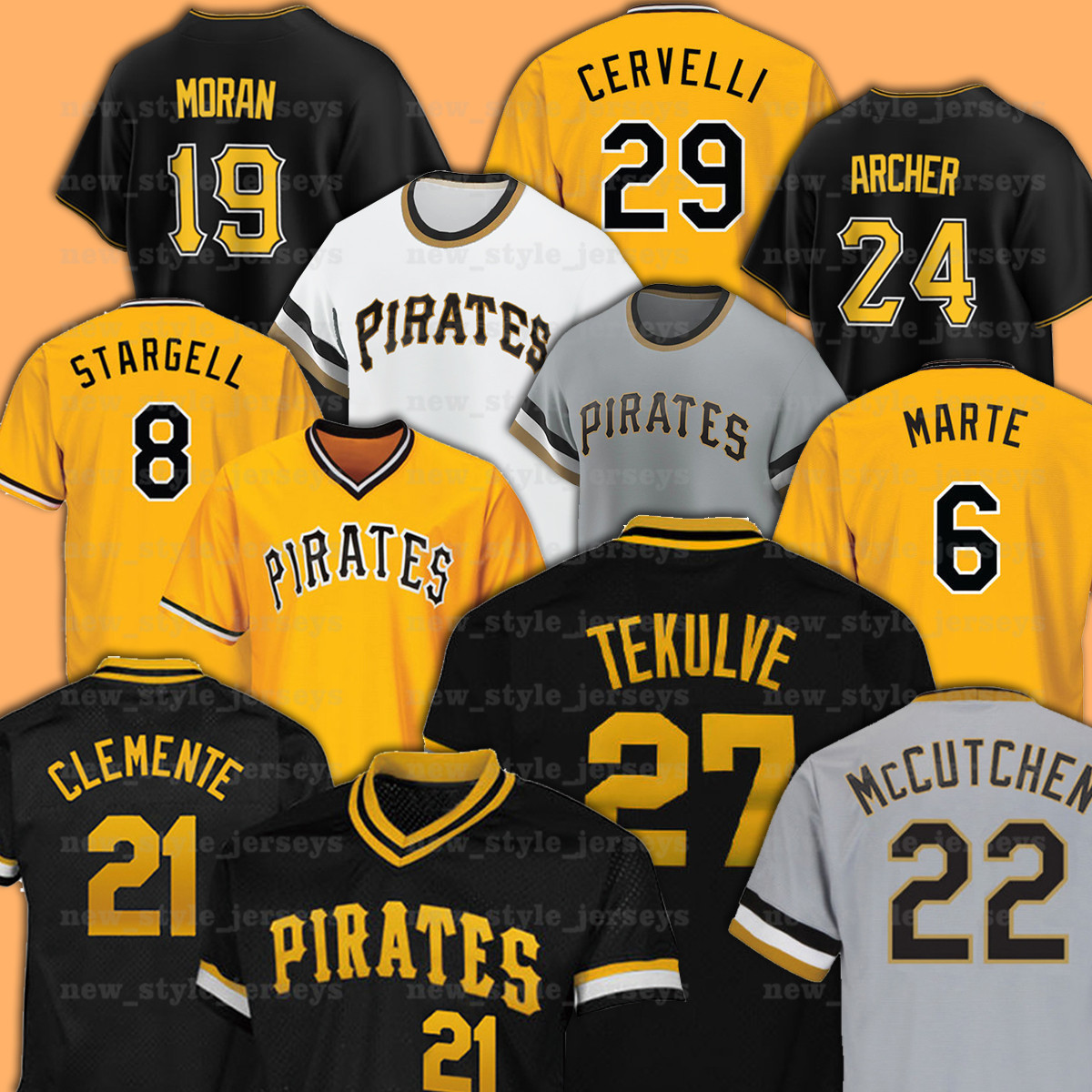 21 Roberto Clement 8 Willie Stargell Mazeroski 55 JOSH BELL 24 CHRIS ARCHER Frazier Pittsburgh Joe Musgrove Pirates Baseball Jerseys xx1, Men(hai dao)
21 Roberto Clement 8 Willie Stargell Mazeroski 55 JOSH BELL 24 CHRIS ARCHER Frazier Pittsburgh Joe Musgrove Pirates Baseball Jerseys xx1, Men(hai dao)