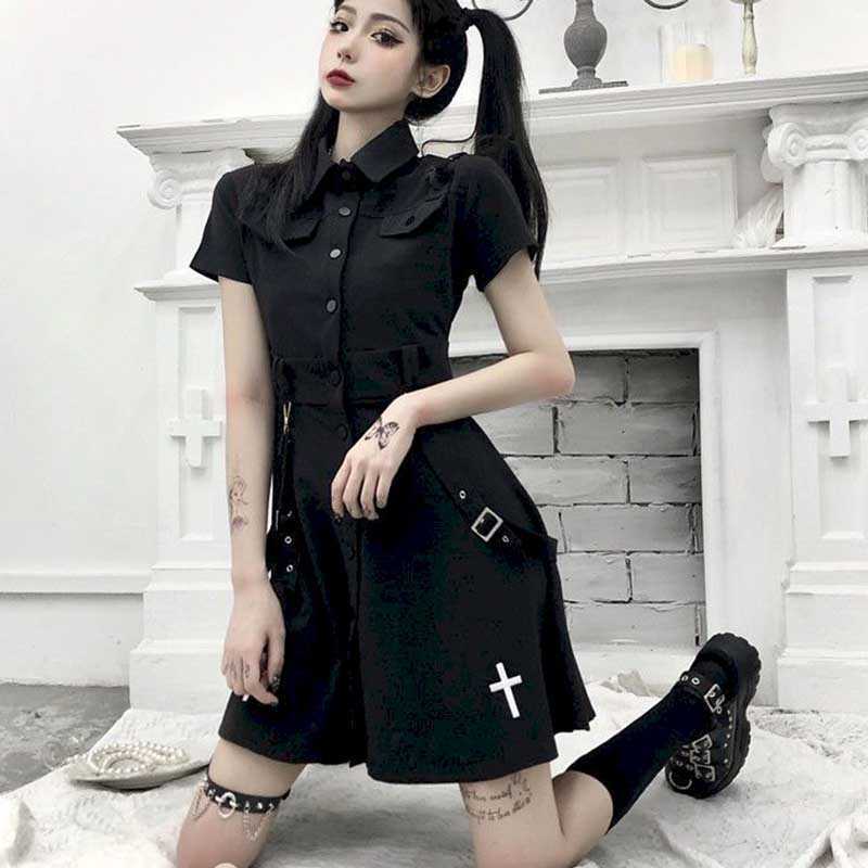 Skirt summer Korean dark wind embroidery improved JK skirt all-match short-sleeved dress female A-line fashio 210526, Black
Skirt summer Korean dark wind embroidery improved JK skirt all-match short-sleeved dress female A-line fashio 210526, Black