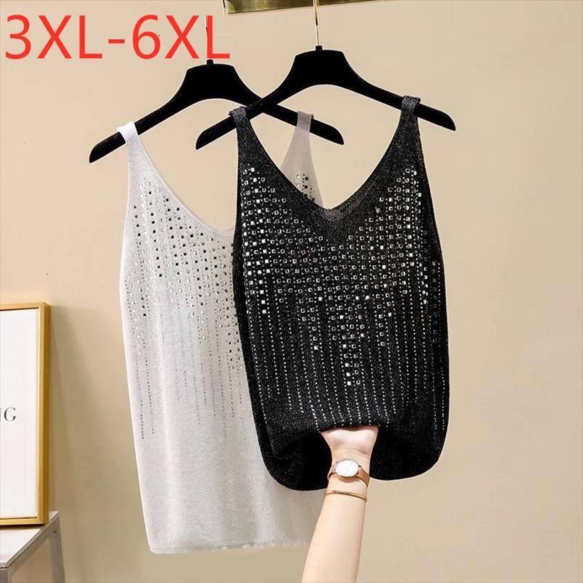summer plus size large womens tank slim elastic black hollow out v neck sequins camis 3xl 4xl 5xl 6xl, White
summer plus size large womens tank slim elastic black hollow out v neck sequins camis 3xl 4xl 5xl 6xl, White