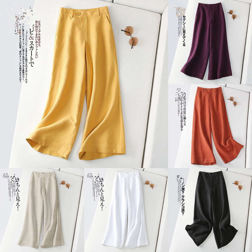 Designer 21ss Cotton hemp wide leg pants women's summer new high waist loose large size linen casual floor dragging, Black;white
Designer 21ss Cotton hemp wide leg pants women's summer new high waist loose large size linen casual floor dragging, Black;white
