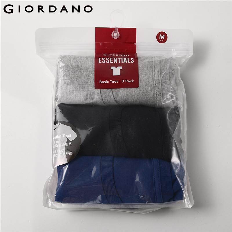 Giordano Men T Shirt Cotton Short Sleeve 3-pack Tshirt Solid Tee Summer Beathable Male Tops Clothing Camiseta Masculina 01245504 210225