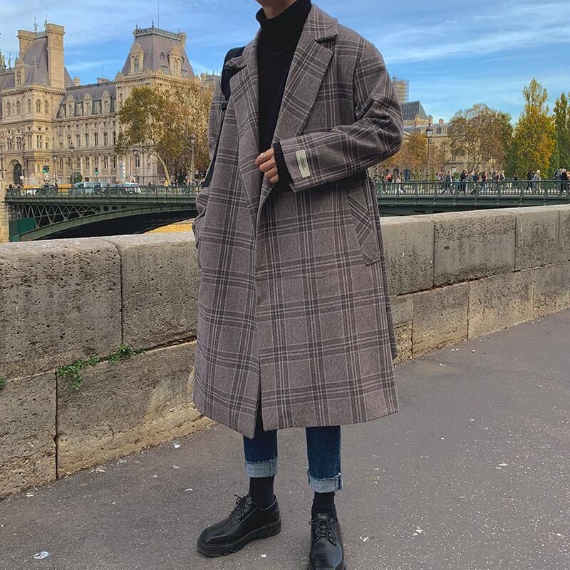 2021 New Winter Thick Plaid Men's Warm Fashion Casual Retro Long Men Korean Oversize Woolen Coat Mens Overcoat L299, Gray
2021 New Winter Thick Plaid Men's Warm Fashion Casual Retro Long Men Korean Oversize Woolen Coat Mens Overcoat L299, Gray