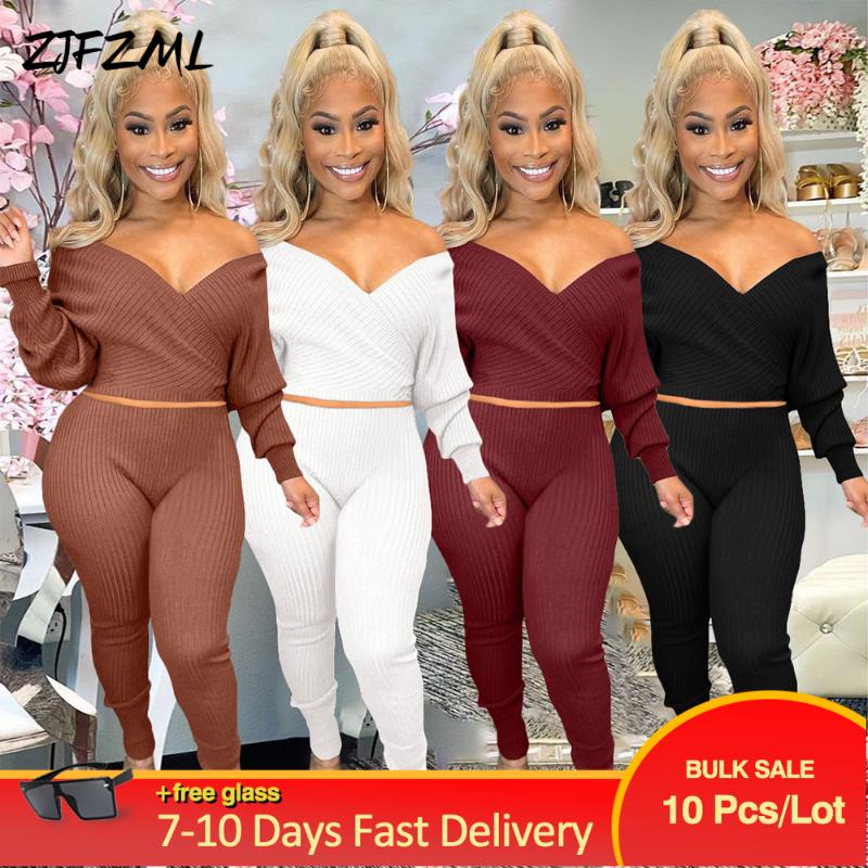 Women's Two Piece Pants Wholesale Bulk Items Lots Spring Winter Sets Sexy Deep V Neck Full Sleeve Ribbed Tops & High Waist Fitness Trouser S, White
Women's Two Piece Pants Wholesale Bulk Items Lots Spring Winter Sets Sexy Deep V Neck Full Sleeve Ribbed Tops & High Waist Fitness Trouser S, White