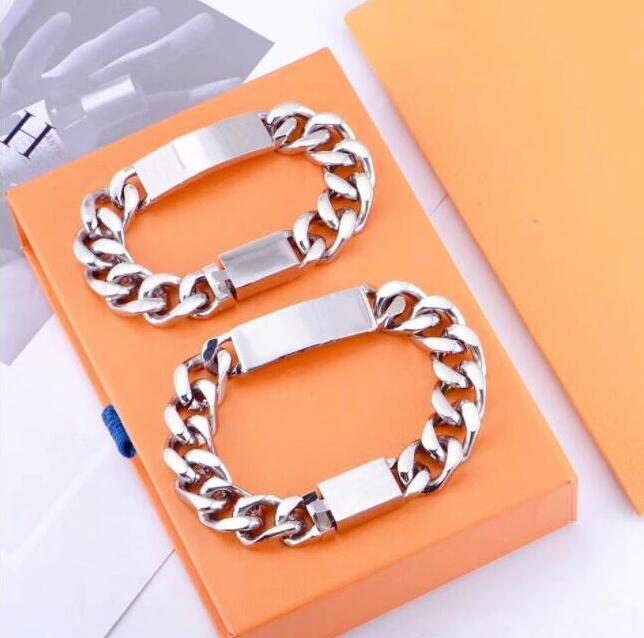 2021 High Quality Silver Titanium Steel Bracelet Men and Women Bracelet Chain Fashion Personality Hip-hop Bracelet Best gift with box
2021 High Quality Silver Titanium Steel Bracelet Men and Women Bracelet Chain Fashion Personality Hip-hop Bracelet Best gift with box