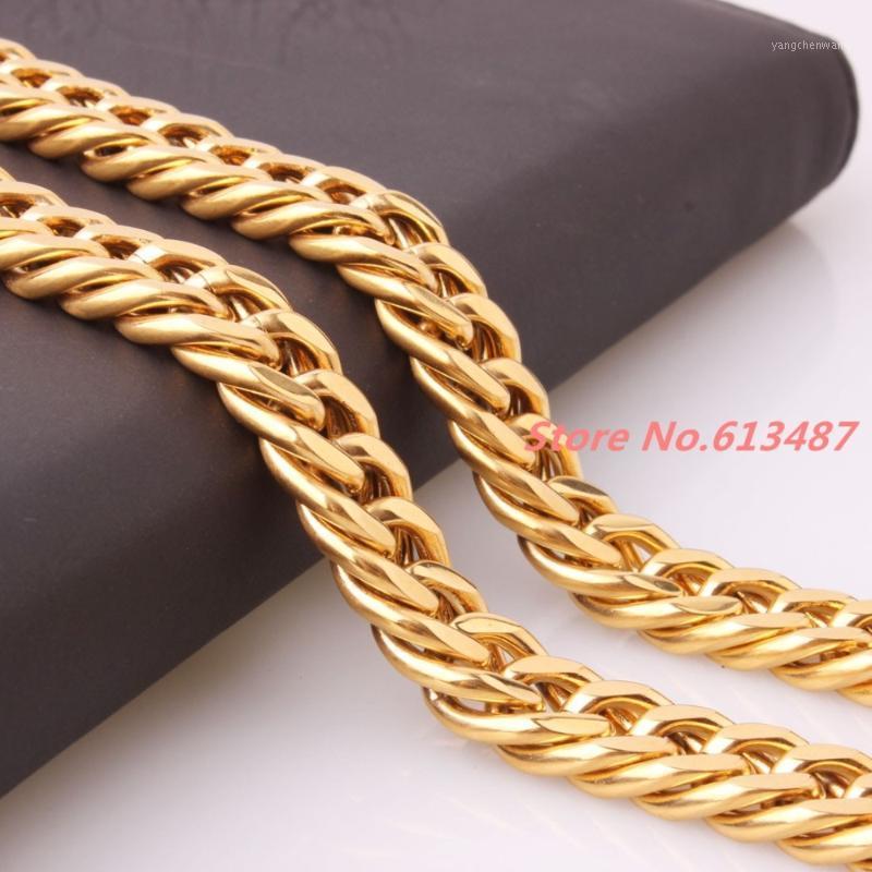 Cool 7-40" 12mm 125g Gold Stainless Steel Curb Cuban Chain Jewelry Necklace Or Bracelet Mens Gift Chains
Cool 7-40" 12mm 125g Gold Stainless Steel Curb Cuban Chain Jewelry Necklace Or Bracelet Mens Gift Chains