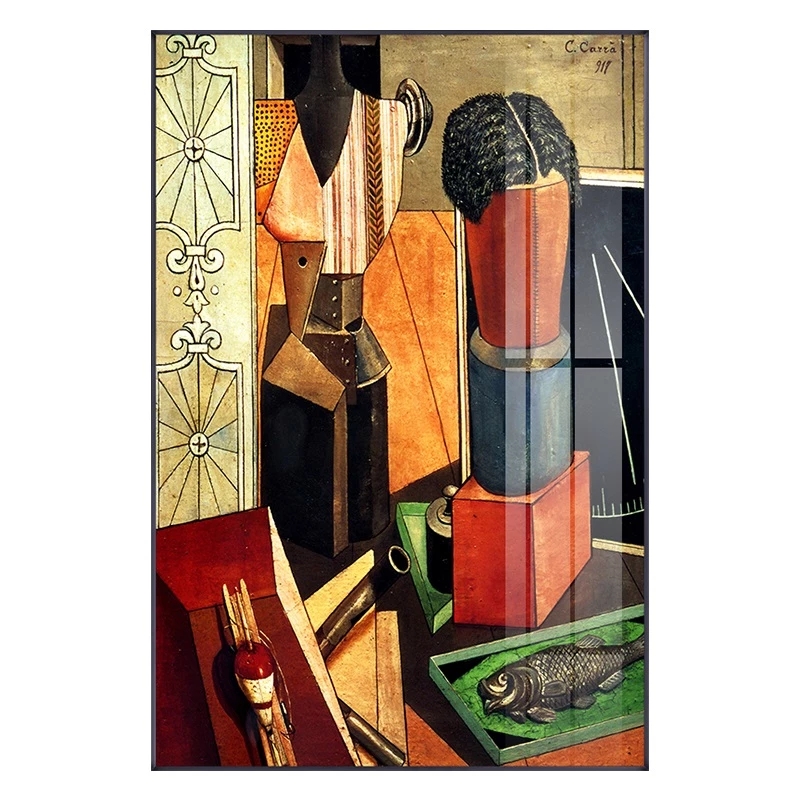 Abstract Vintage Creative Fishing Tools Canvas Painting Posters And Prints Decor Wall Art Pictures for Living Room Bedroom Aisle