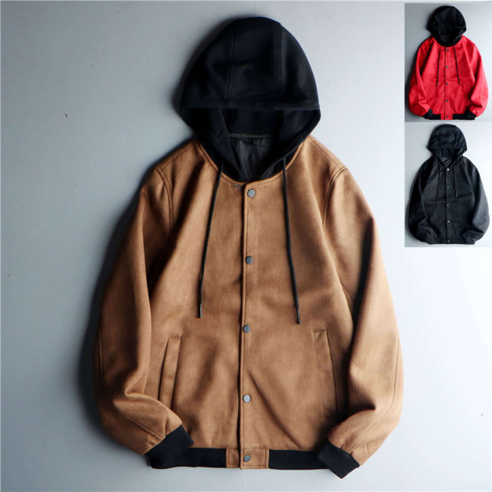 Thick Back Embroidered Letters Men's Autumn And Winter Hooded Deerskin Jacket Short Korean Casual Slim Fit Coat Free Shipping, Black;brown
Thick Back Embroidered Letters Men's Autumn And Winter Hooded Deerskin Jacket Short Korean Casual Slim Fit Coat Free Shipping, Black;brown