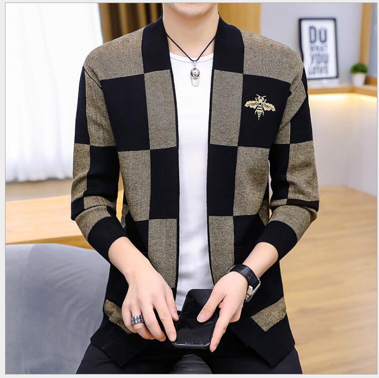 New Autum Winter Knitted Men Cardigan Sweater Gray Blue Korean Casual Coats Jacket Mens Clothing, W1
New Autum Winter Knitted Men Cardigan Sweater Gray Blue Korean Casual Coats Jacket Mens Clothing, W1