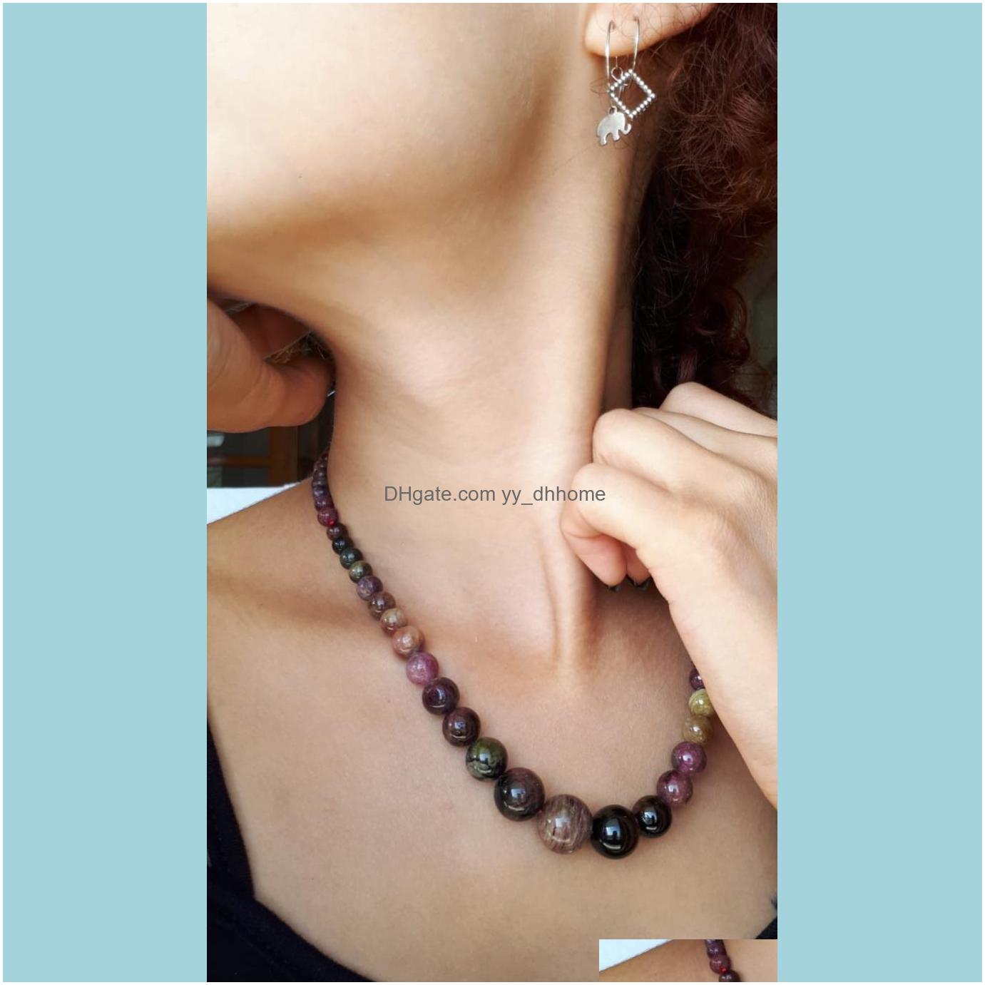 Necklaces Pendants Jewelrymulti Colored Natural Stone Tourmaline Handmade Necklace Genuine Bead Necklace. Aaddadd Quality. Chains Drop Delive
Necklaces Pendants Jewelrymulti Colored Natural Stone Tourmaline Handmade Necklace Genuine Bead Necklace. Aaddadd Quality. Chains Drop Delive