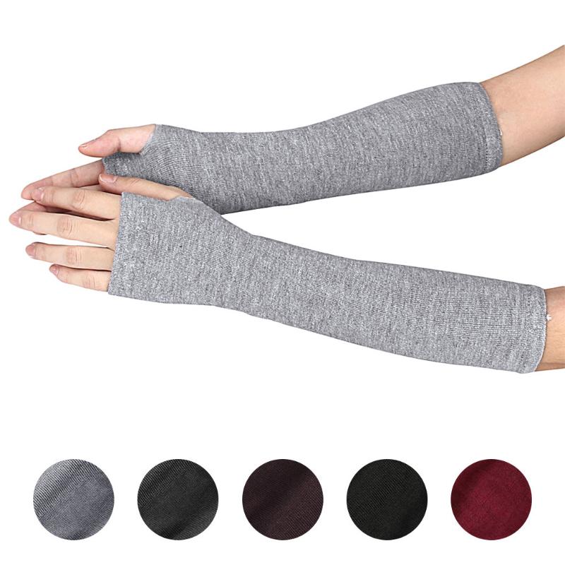 Five Fingers Gloves Fashion Women Long Sleeve Striped Fingerless Ladies Stretchy Female Knitted Wrist Arm Warmer Solid, Blue;gray 
Five Fingers Gloves Fashion Women Long Sleeve Striped Fingerless Ladies Stretchy Female Knitted Wrist Arm Warmer Solid, Blue;gray