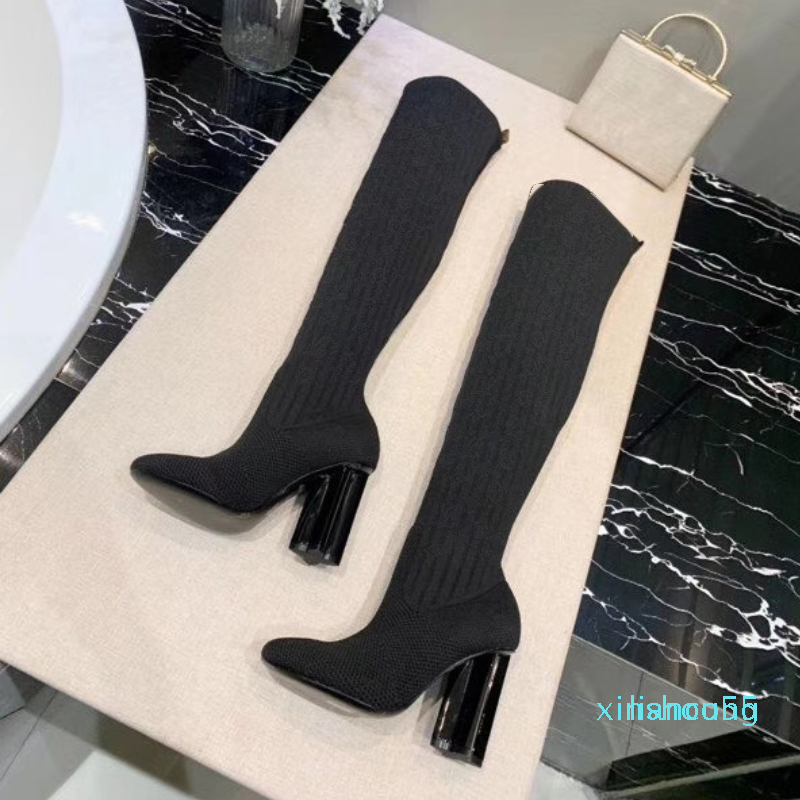 designer fashion Socks Knee Boots Thigh-Hight Boot For Women Men Shoes Fashion Top Quality Ankle Shoies Color Outsole Martin Bootes