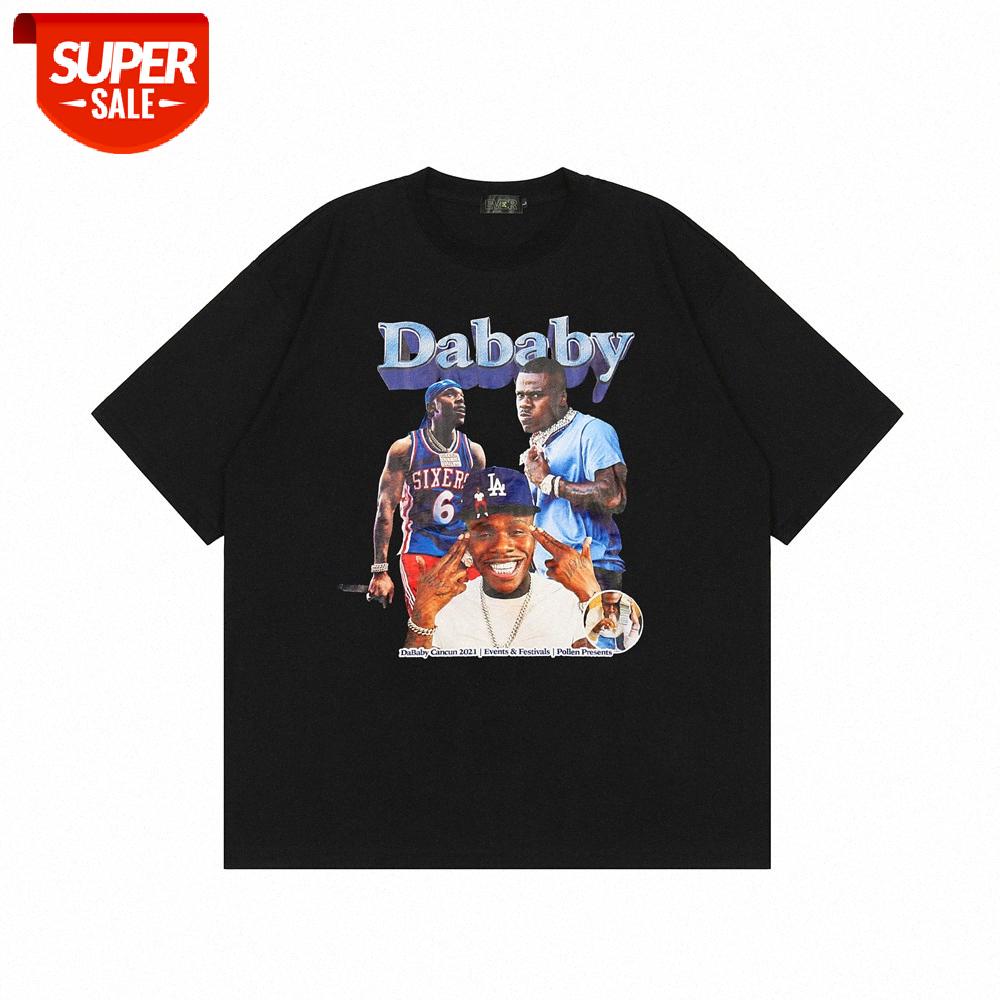 Character print short-sleeved T-shirt men's street loose round neck five-point sleeve hip hop half #1C3X, White;black
Character print short-sleeved T-shirt men's street loose round neck five-point sleeve hip hop half #1C3X, White;black