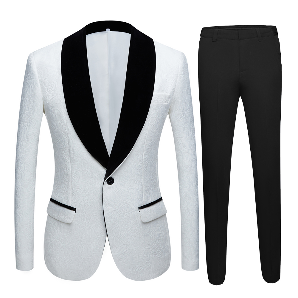 Royal Blue Dobby Wedding Tuxedos Slim Fit Groom Wear Suits Custom Made Groomsmen Prom Party Dinner Dating Outfits Blazers (Jacket+Pants) One-Button Re