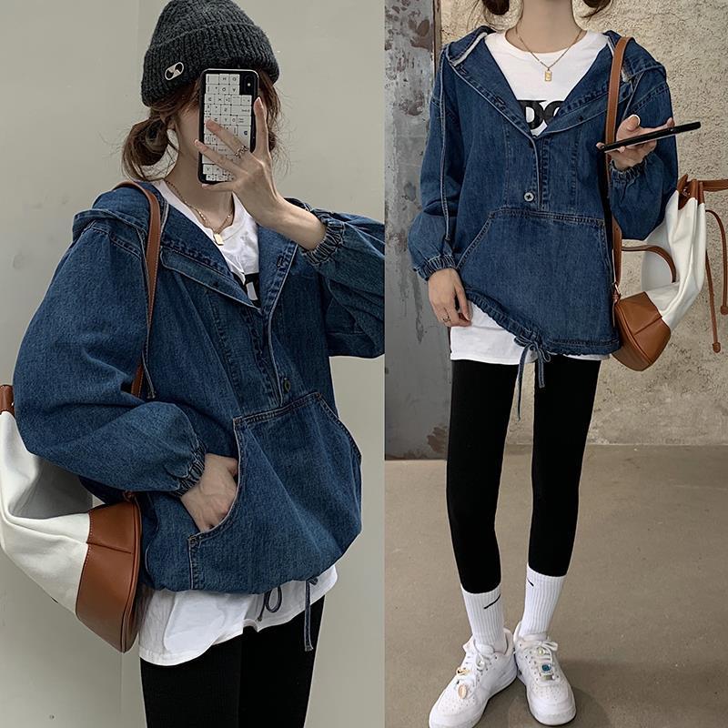 Women's Jackets Autumn Spring Vintage Women Hooded Denim Jacket Female Pockets Jean 2021 Fashion Button Casual Solid Coats Cropped, Black;brown
Women's Jackets Autumn Spring Vintage Women Hooded Denim Jacket Female Pockets Jean 2021 Fashion Button Casual Solid Coats Cropped, Black;brown