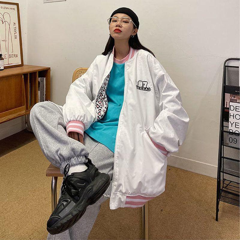 Men's Jackets Two-sided Jacket Women 2021 Autumn Unisex Korean Loose Bf Hong Kong Style Preppy All-match Leopard Print Baseball Uniform, Black;brown
Men's Jackets Two-sided Jacket Women 2021 Autumn Unisex Korean Loose Bf Hong Kong Style Preppy All-match Leopard Print Baseball Uniform, Black;brown