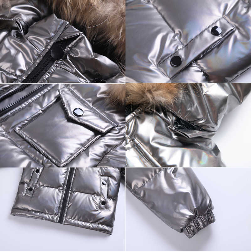 Fashion Winter Down Jacket For Boys Children's Clothing Thicken Outerwear Coats Real Fur Hooded Kids 1-16Y 210916