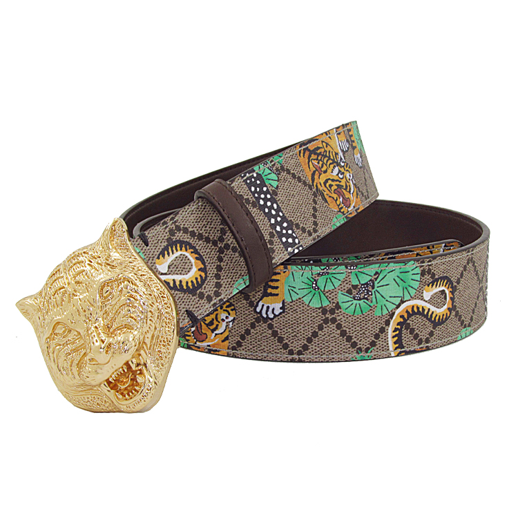 Retro Tiger Head Buckle Tiger Print Leather Belt Casual Fashion Men's Belts Gift With Jeans, Gold
Retro Tiger Head Buckle Tiger Print Leather Belt Casual Fashion Men's Belts Gift With Jeans, Gold