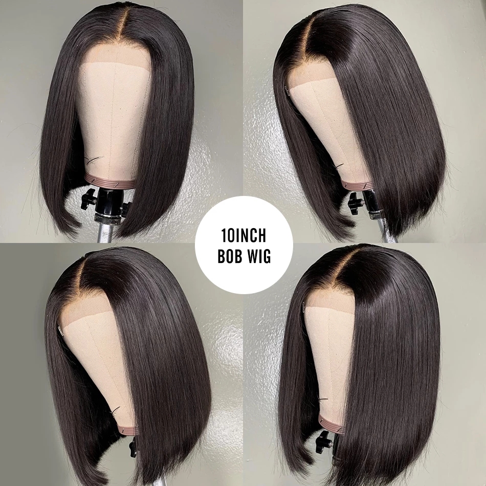 12A Peruvian Hair Bob Cut Glueless invisible hd Full Lace Wigs Short 100% Human Laces Front Wig For Black Women 180 Density diva1