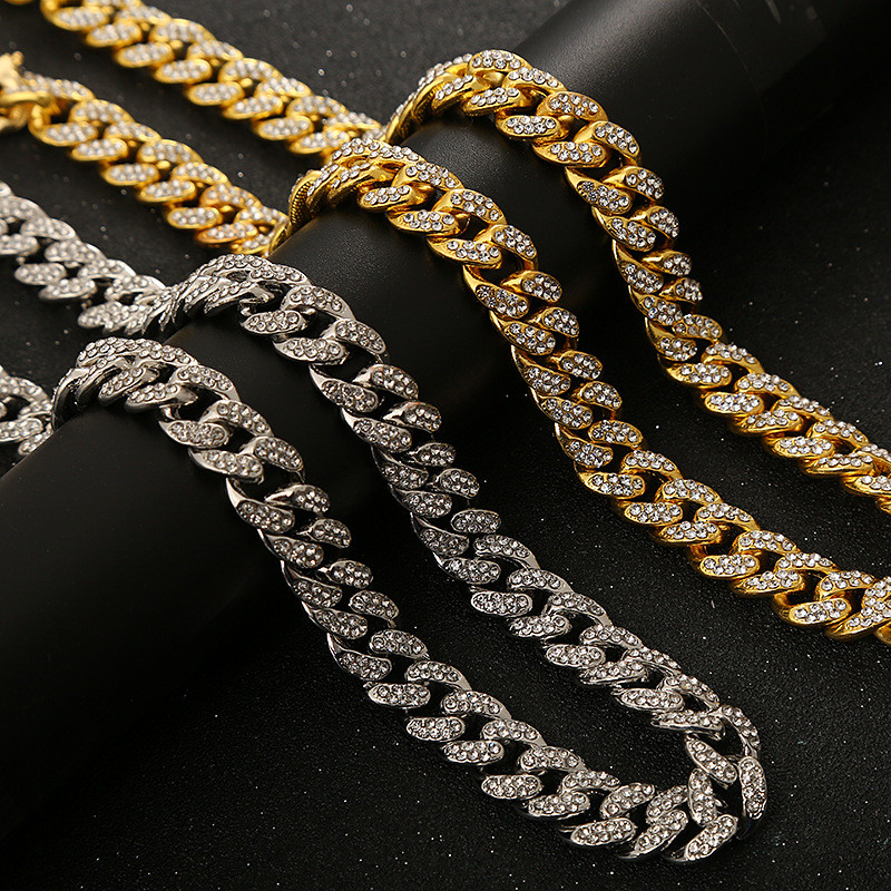Bling Crystal Punk Stainless Steel Necklace for Men Women Cuban Link Chain Choker Fashion Party Jewelry Golden Necklaces
Bling Crystal Punk Stainless Steel Necklace for Men Women Cuban Link Chain Choker Fashion Party Jewelry Golden Necklaces
