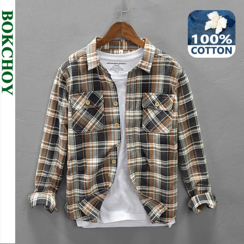 Autumn Winter Men Pure Cotton Plaid Shirt Long Sleeve GML04-G207 210721, Navy blue
Autumn Winter Men Pure Cotton Plaid Shirt Long Sleeve GML04-G207 210721, Navy blue