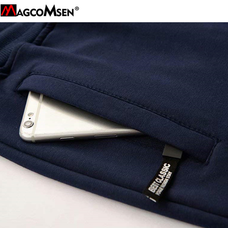 MAGCOMSEN Men's Joggers Sweatpants 3/4 Summer Casual Gym Fitness Trousers Zip Pockets Workout Track Pants Tracksuit Bottoms Men 201118
