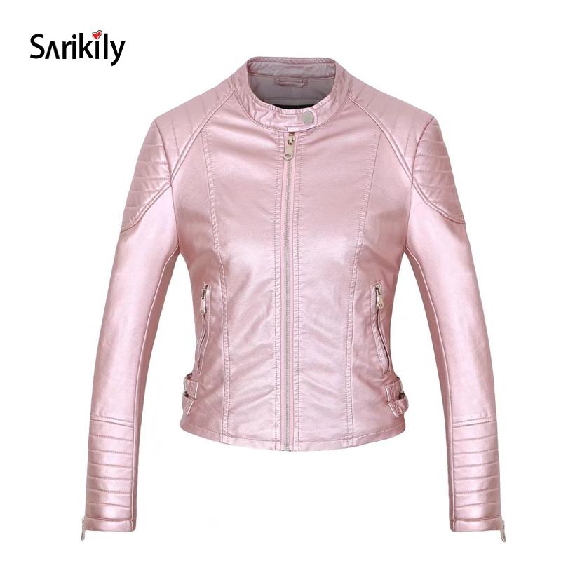 Women's Leather & Faux Sarikily Women Pu Jacket 2021 Fashion Motorcycle Coat Female Rivet Long Sleeve Black Short Design Basic Outwear
Women's Leather & Faux Sarikily Women Pu Jacket 2021 Fashion Motorcycle Coat Female Rivet Long Sleeve Black Short Design Basic Outwear