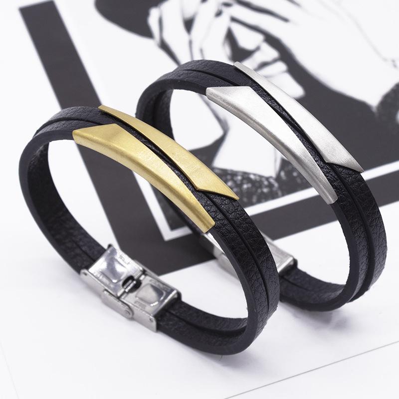 Charm Bracelets Vintage Geometric Bracelet Men's Jewelry Fashion Cool Stainless Steel Clasp Leather, Golden;silver
Charm Bracelets Vintage Geometric Bracelet Men's Jewelry Fashion Cool Stainless Steel Clasp Leather, Golden;silver