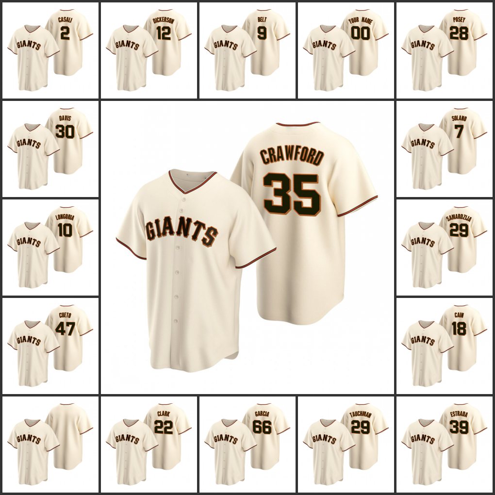 Baseball Jersey San FranciscoGiantsMen #35 Brandon Crawford 28 Buster Posey 18 Matt Cain Custom
Baseball Jersey San FranciscoGiantsMen #35 Brandon Crawford 28 Buster Posey 18 Matt Cain Custom