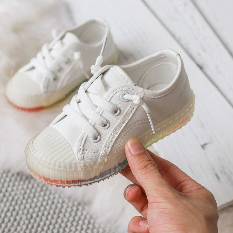 Spring Children Canvas Shoes Fashion Girls Student Summer Soft Jelly Bottom Casual Sneakers Breathable Boys Non-slip Sport Shoes 220107
