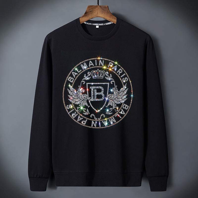 21iKis Net celebrity tide brand Men's Hoodies & Sweatshirts autumn winter long-sleeved Tees hot drilling round neck top bottoming shirt fast delivery -4XL, White 1
21iKis Net celebrity tide brand Men's Hoodies & Sweatshirts autumn winter long-sleeved Tees hot drilling round neck top bottoming shirt fast delivery -4XL, White 1