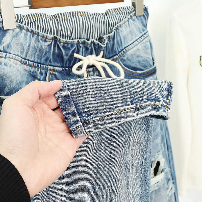 Summer Ripped Boyfriend Jeans For Women Fashion Loose Vintage High Waist Plus Size 5XL Pantalones Mujer Vaqueros Q58 210922