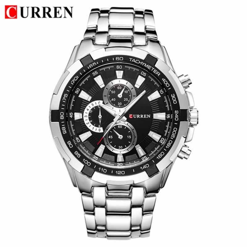 Wristwatches CURREN Watches Men Top Fashion Casual Watch Male Stainless Steel Waterproof Quartz Wristwatch Relogio Masculino, Slivery;brown 
Wristwatches CURREN Watches Men Top Fashion Casual Watch Male Stainless Steel Waterproof Quartz Wristwatch Relogio Masculino, Slivery;brown