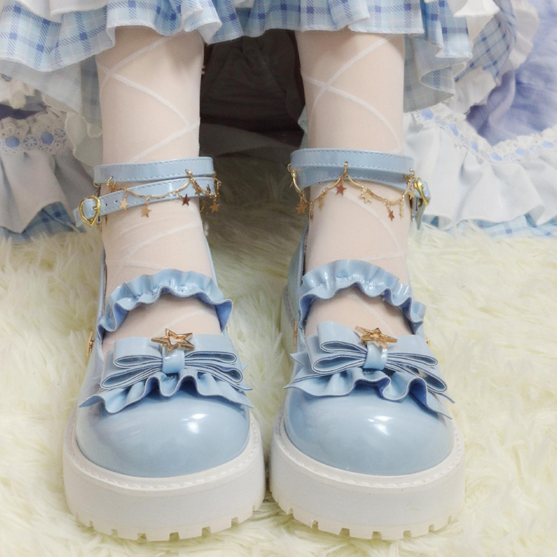 Sweet Bowknot Star Buckle Girdle Mary Jane Solid Woman Down Women's Pink/white Lolita Female Kawaii Shoes 1bfw
Sweet Bowknot Star Buckle Girdle Mary Jane Solid Woman Down Women's Pink/white Lolita Female Kawaii Shoes 1bfw