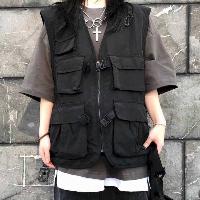 style vest Women Man Korean four seasons thin multi-pocket loose dark tooling men and women couple jacket functional 210526, Armygreen
style vest Women Man Korean four seasons thin multi-pocket loose dark tooling men and women couple jacket functional 210526, Armygreen