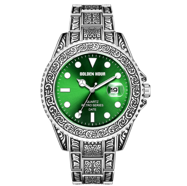 GH132 Retro Style Classic Quartz Mens Watch Stainless Steel 43MM Diameter Stylish Man Watches Golden Hour Brand Date Windowl Wristwatches, No send watch for shipping
GH132 Retro Style Classic Quartz Mens Watch Stainless Steel 43MM Diameter Stylish Man Watches Golden Hour Brand Date Windowl Wristwatches, No send watch for shipping